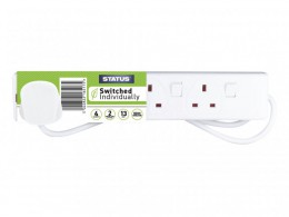 STATUS Individually Switched Extension Lead 240V 4-Gang 13A White 2m £12.95
